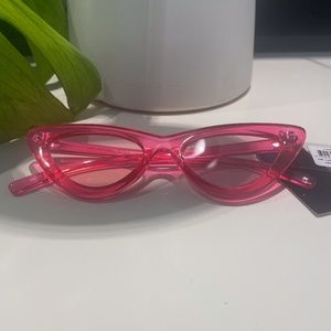 Le Specs X Adam Selman Crystal Hot Pink Cat Eye Last Lolita Brand New with Tages